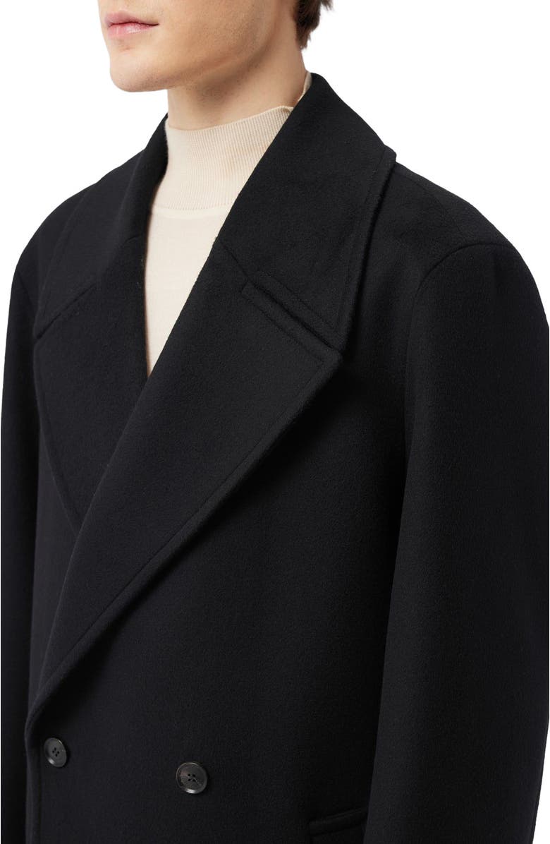 GOBI Mongolian Cashmere Double-Breasted Cashmere Coat for Men, Alternate, color, Black