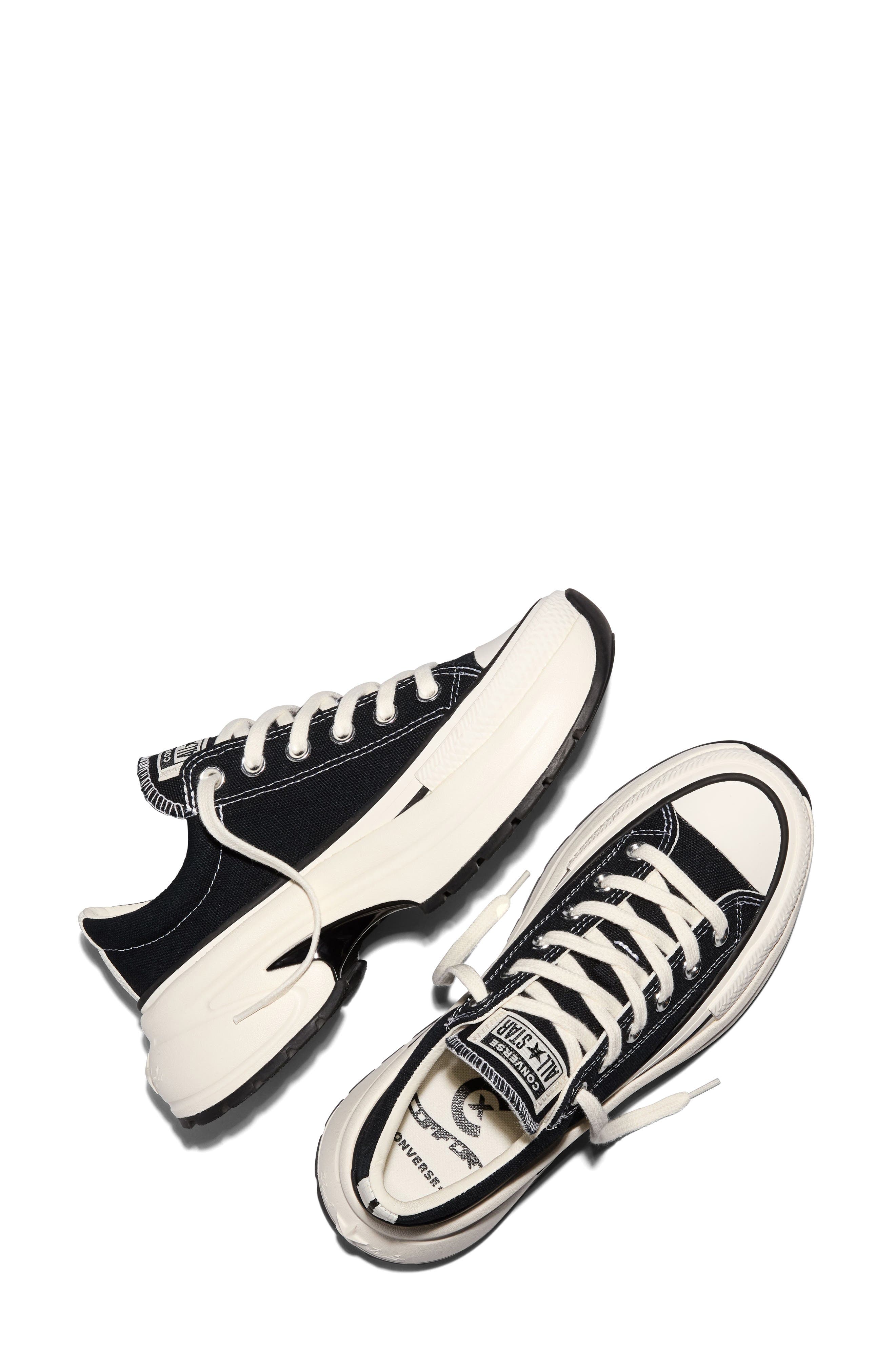 Run Star Crush Low Top Sneaker, Alternate, color, BLACK/EGRET/BLA