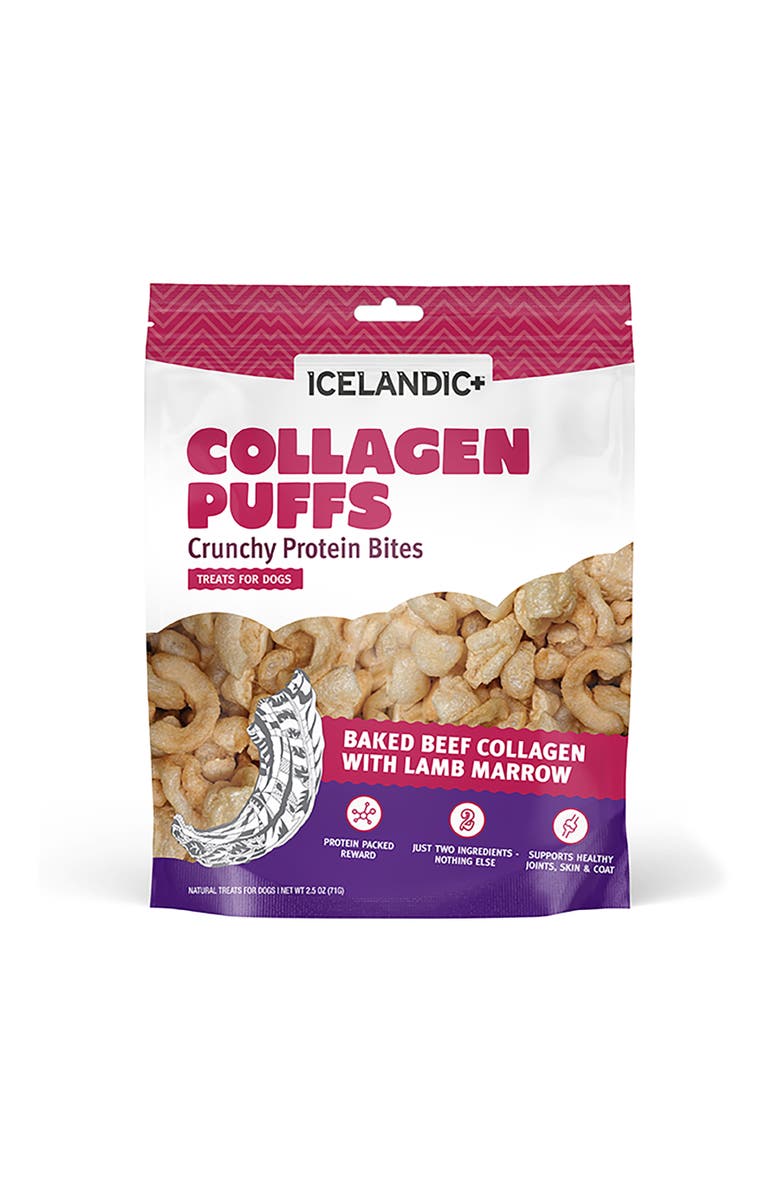 ICELANDIC+ Collagen Puffs Baked Beef Collagen w/ Lamb Marrow 2.5oz, Main, color, 