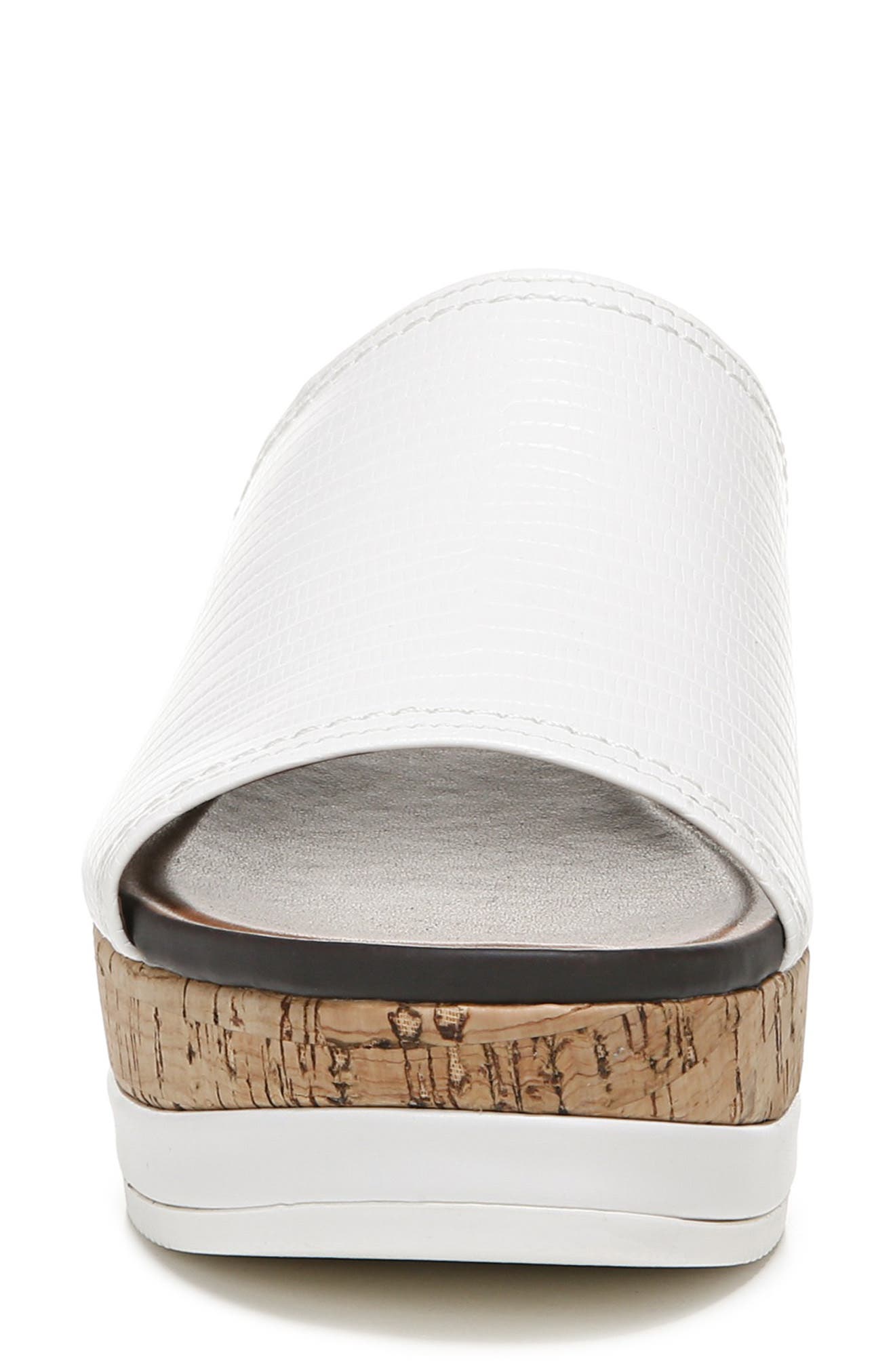 Kirstin Platform Wedge Slide Sandal, Alternate, color, WHITE LIZARD FAUX LEATHER