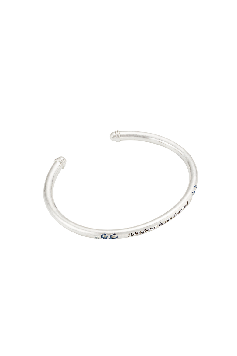 Larkspur Bangle, Alternate, color, Silver