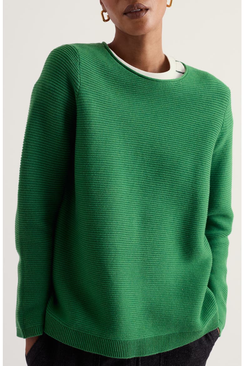 Makers Ribbed Crewneck Sweater, Main, color, PEA POD