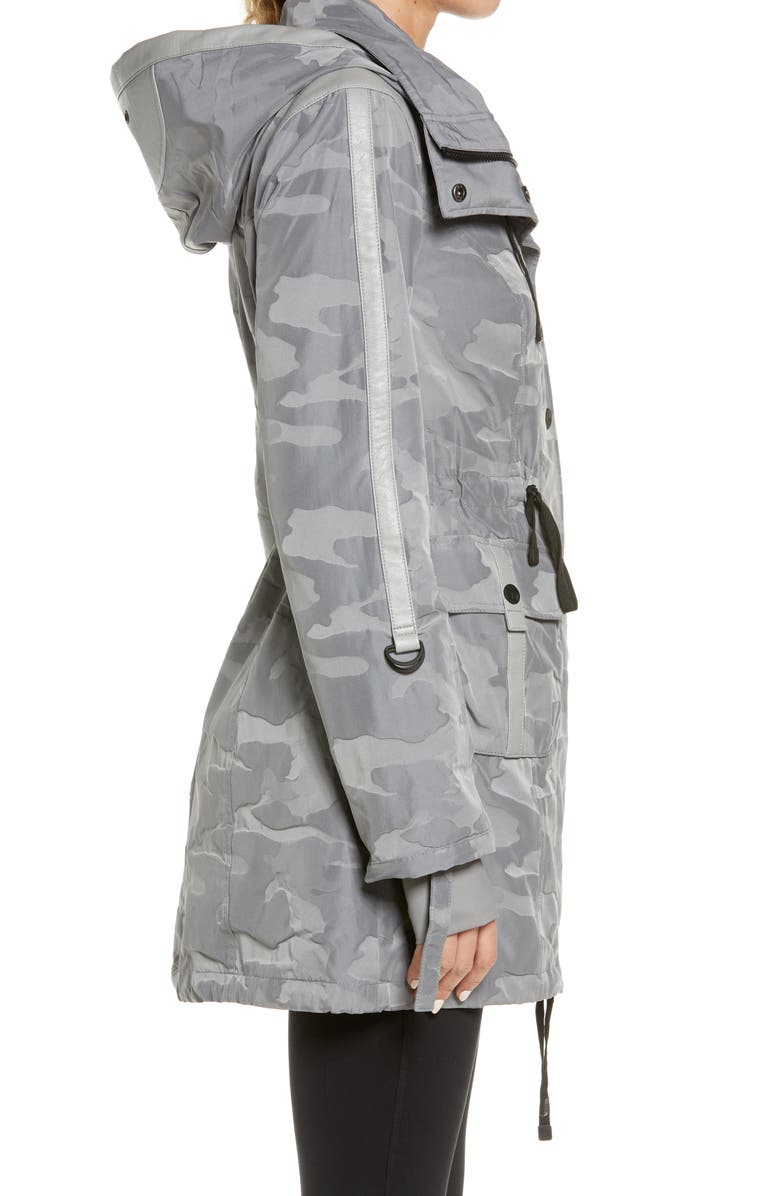 Blanc Noir Hooded Water Resistant Anorak, Alternate, color, 