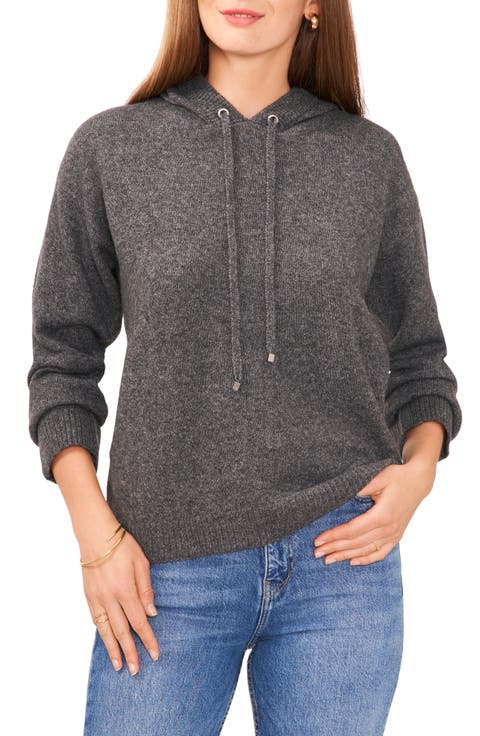 Jersey Knit Hooded Sweater