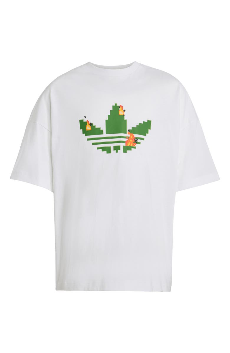 adidas Originals x Minecraft Trefoil Logo Graphic T-Shirt, Main, color, White