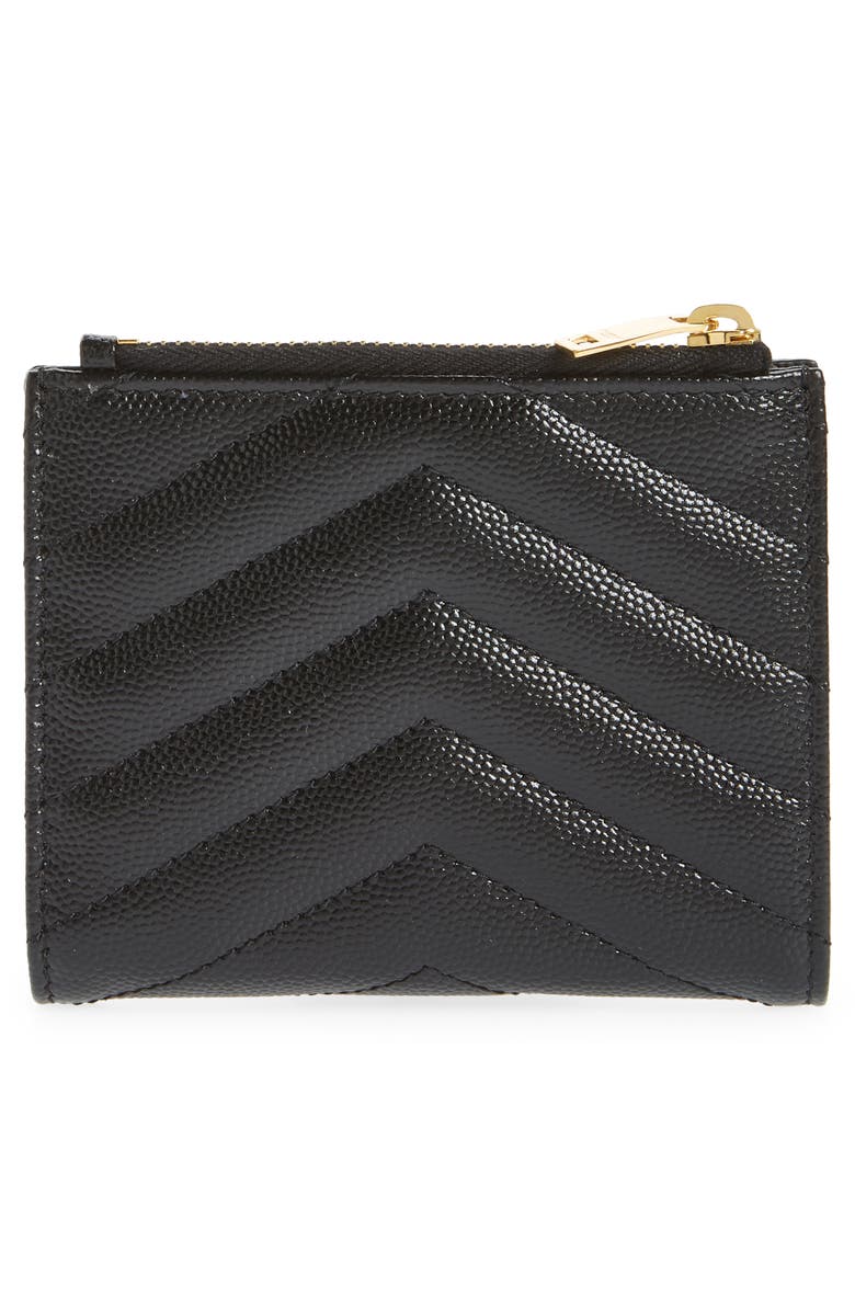 Saint Laurent Monogram Matelassé Leather Bifold Wallet, Alternate, color,