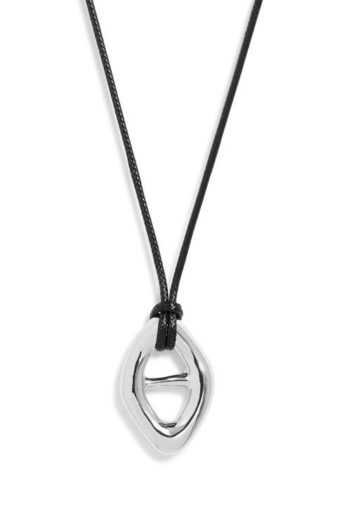 Convex Slider Cord Pendant Necklace