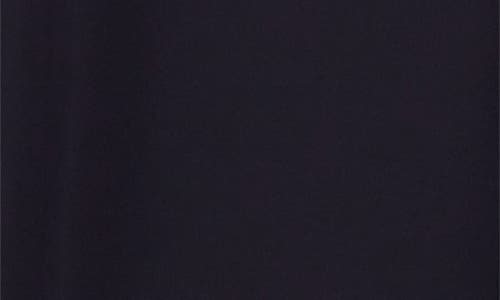 Emporio Armani Inverted Pleat Short Sleeve Dress In Solid Dark Blue