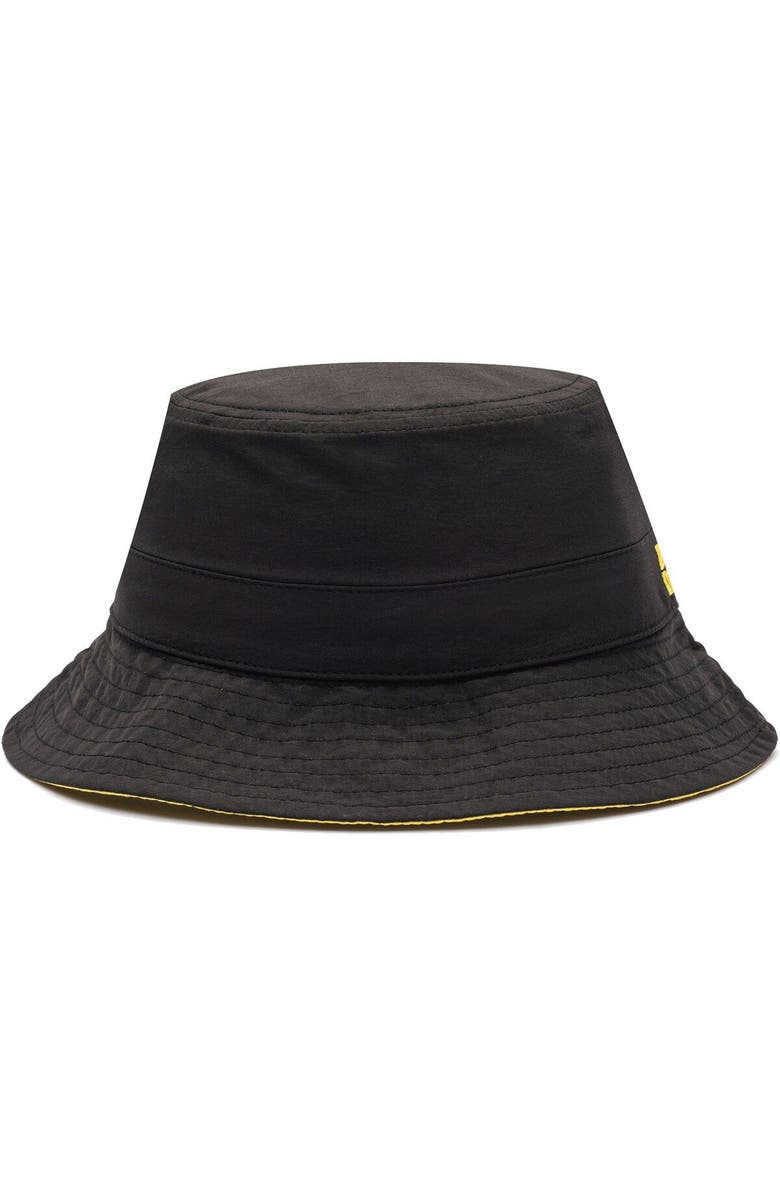 FAN INK Men's Black/Yellow Borussia Dortmund Terrain Reversible Adjustable Bucket Hat, Alternate, color, 