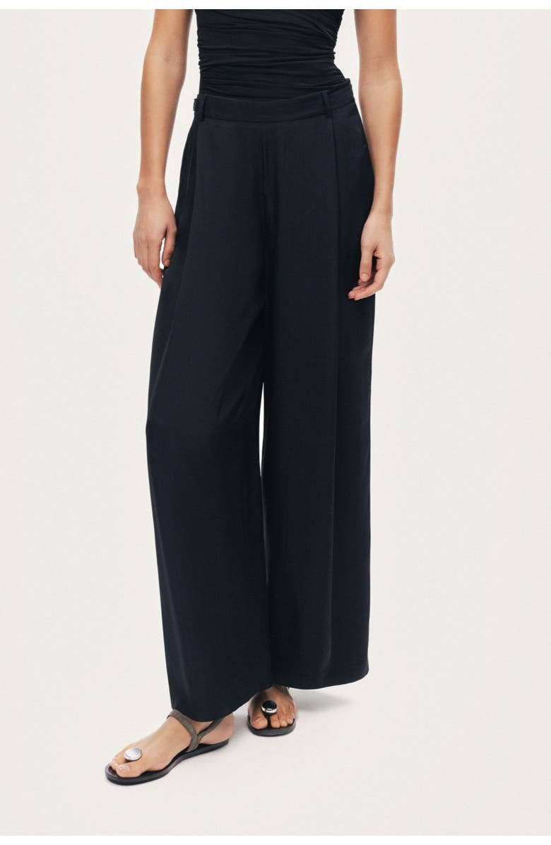 Nocturne Tailored Wide Leg Trousers, Main, color, Black