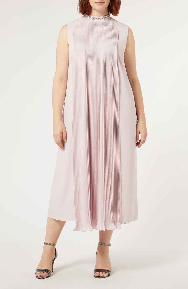 Marina Rinaldi Soprano Crepe Shift Dress, Main, color, 