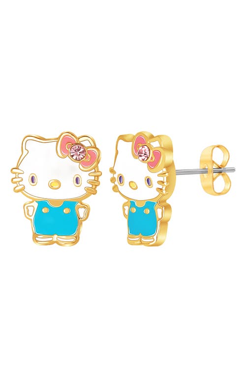 JACMEL JACMEL HELLO KITTY® CUBIC ZIRCONIA & ENAMEL CHARM BRACELET & STUD EARRINGS SET 