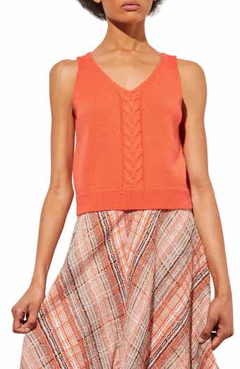 Ming Wang Wool Blend Sleeveless Sweater