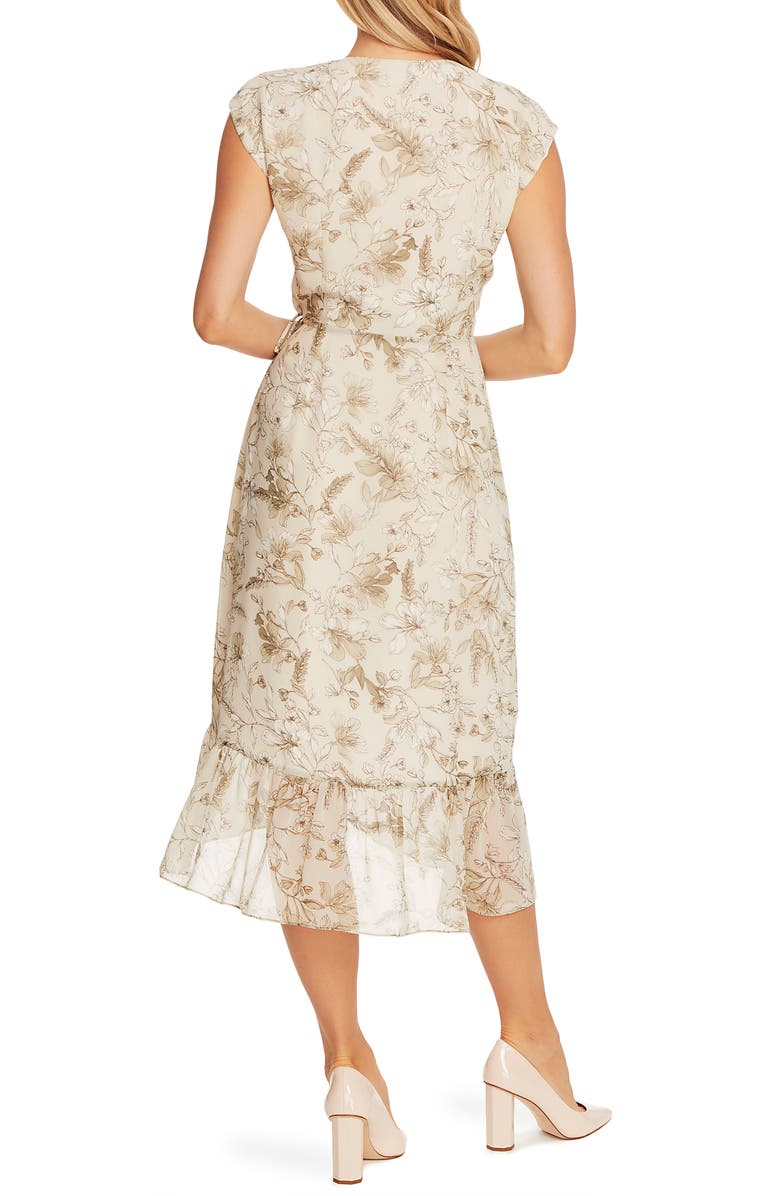 Vince Camuto Botanical Breeze Faux Wrap Dress, Alternate, color, 