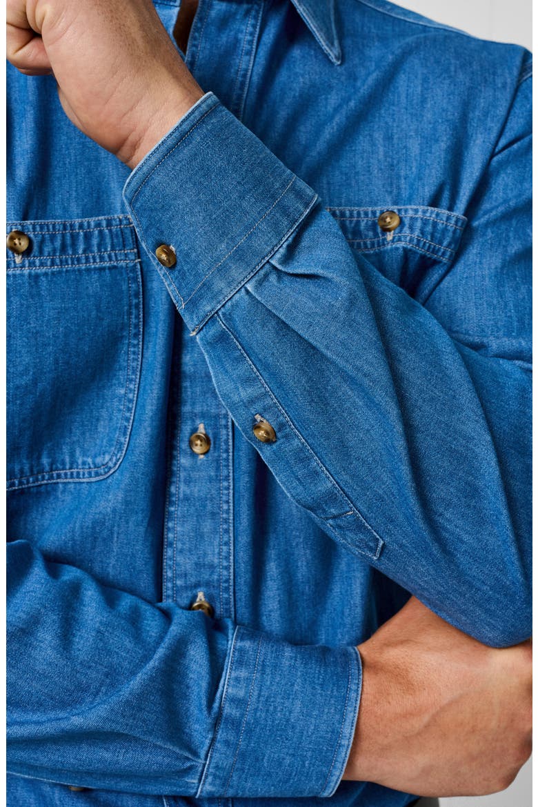 Cotton Denim Shirt, Alternate, color, DENIM