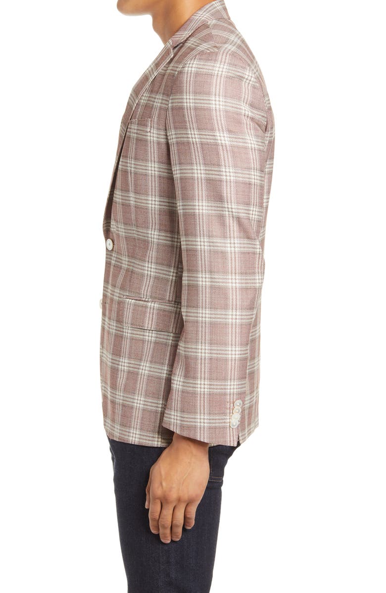 BOSS Hartlay Plaid Wool Sport Coat, Alternate, color, 