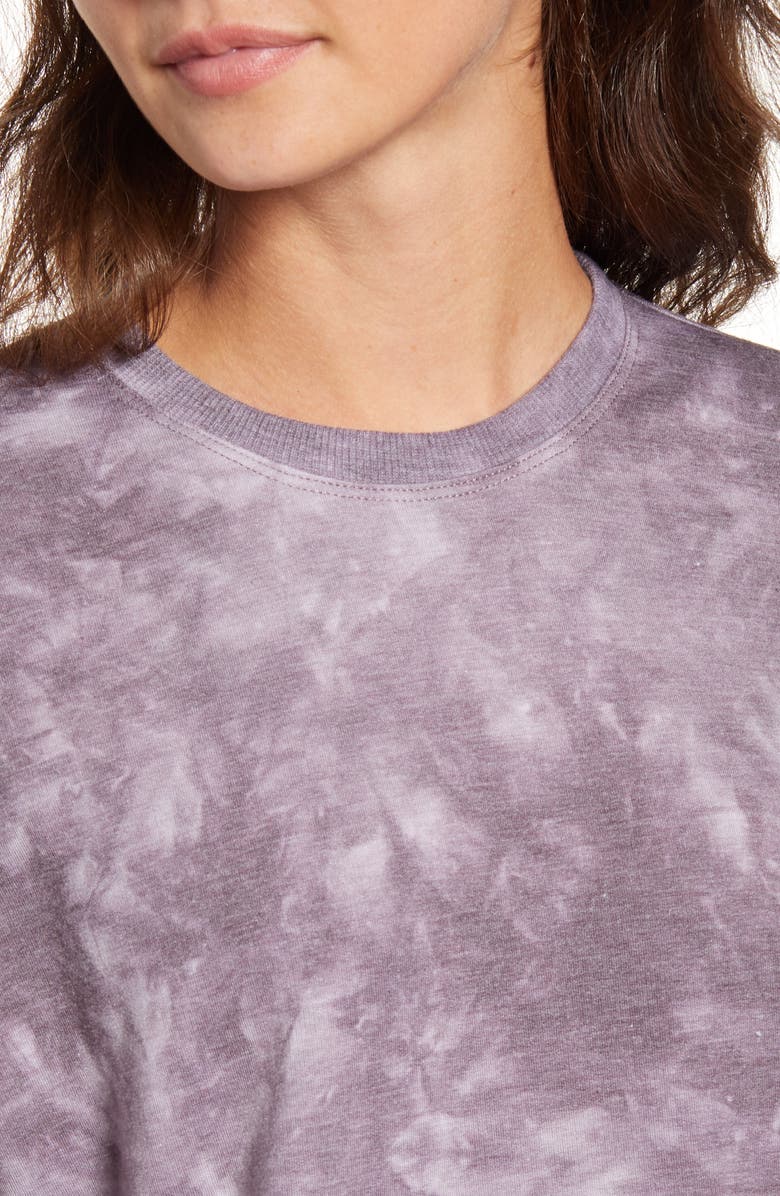 Kirious Tie Dye Long Sleeve Crop Sweatshirt, Alternate, color,