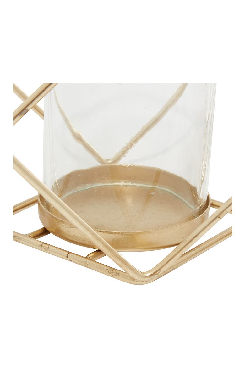 Goldtone Metal Modern Candle Holder, Alternate, color, GOLD