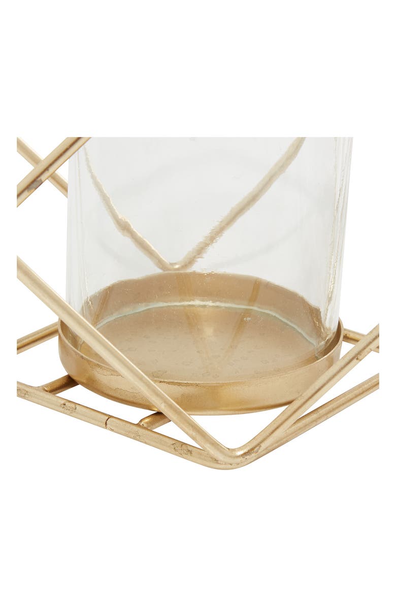 VIVIAN LUNE HOME Goldtone Metal Modern Candle Holder, Alternate, color, Gold