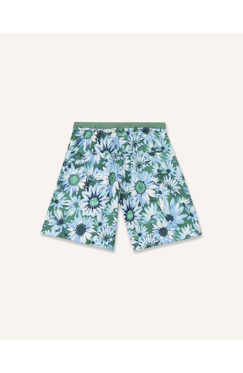Lanvin Printed Bermuda Shorts, Alternate, color, Jade