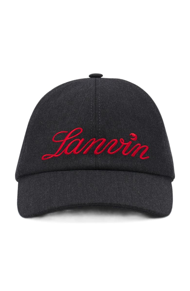 Lanvin SCRIPT WOOL CAP, Main, color, 