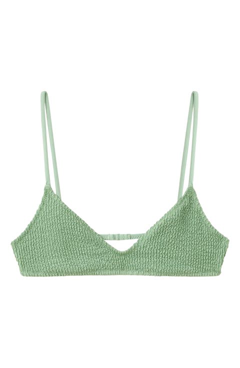 Textured Triangle Bikini Top
