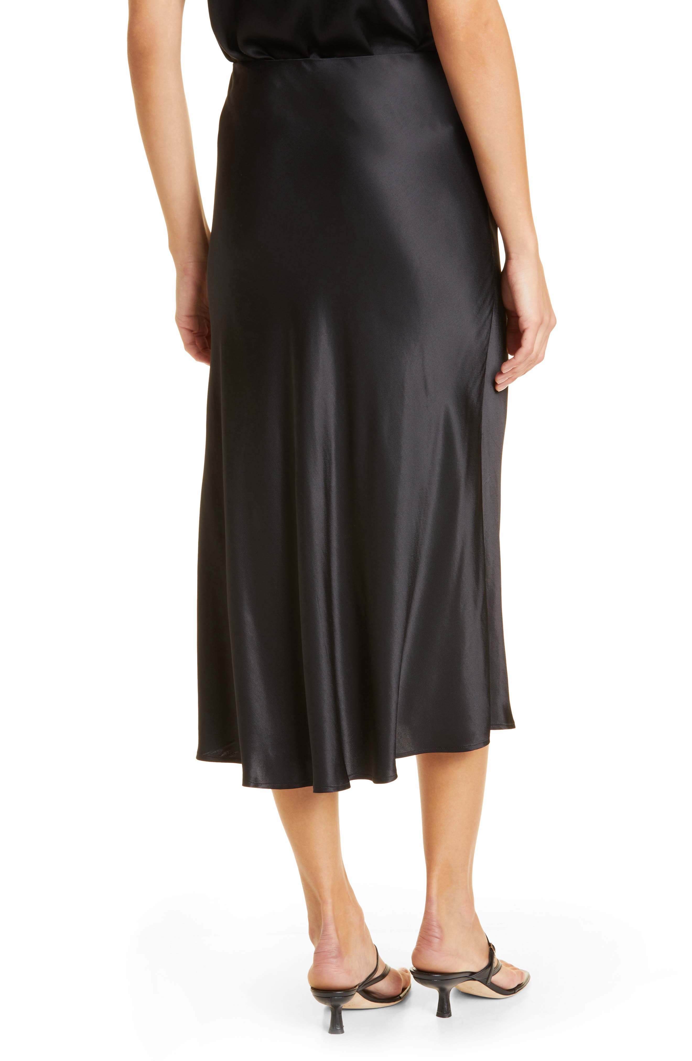Maya Satin Side Slit Skirt - image 2