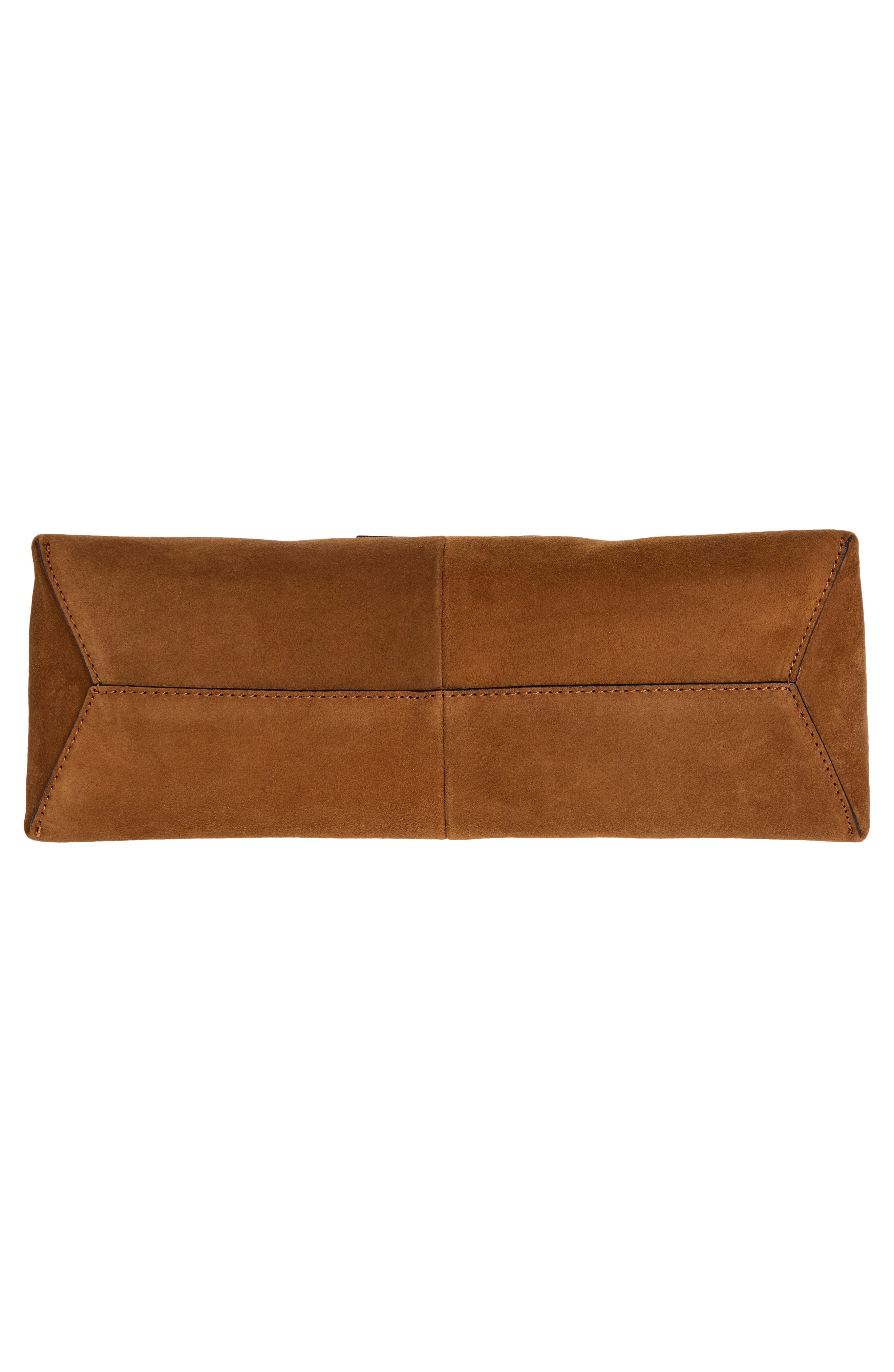 The Small Suede Belted Sack Bag, Alternate, color, COPPER