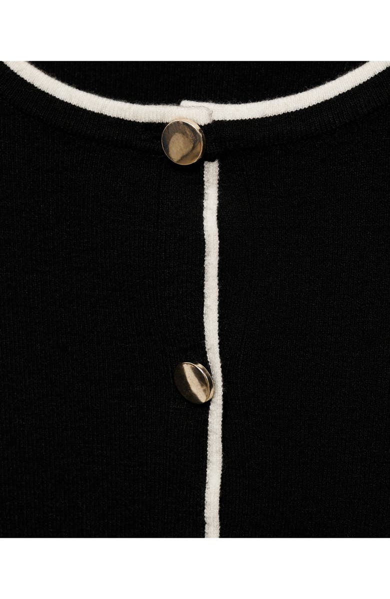 MANGO Contrast Trim Cardigan, Alternate, color, 