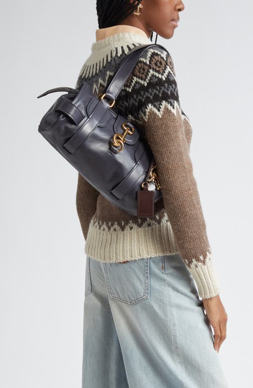 Chloé Small Kerala Leather Handbag In 44c Black Navy