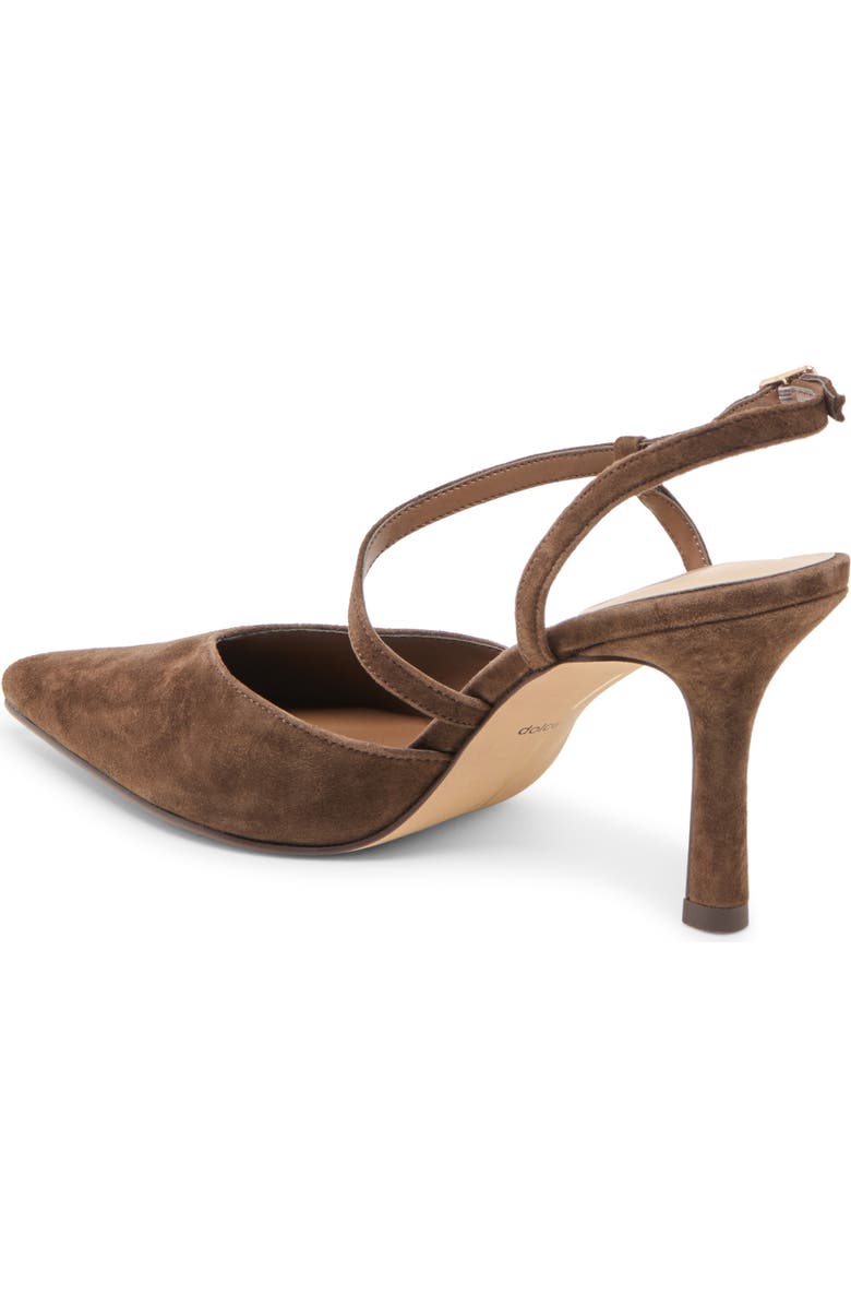 Dolce Vita Kamra Pointy Toe Slingback Pump, Alternate, color, Dark Brown Suede