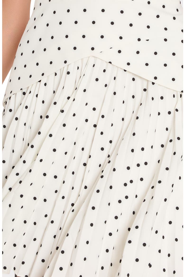 Haddy Polka Dot Minidress, Alternate, color, BLACK/ WHITE