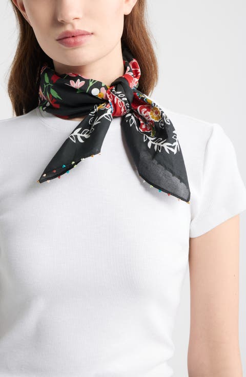 Beaded Cotton Bandana