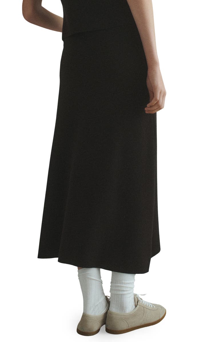 MANGO A-Line Knit Skirt, Alternate, color, Black