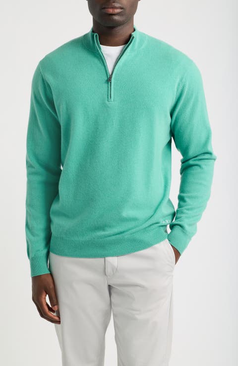 Crown Anniversary Quarter Zip Cashmere Sweater