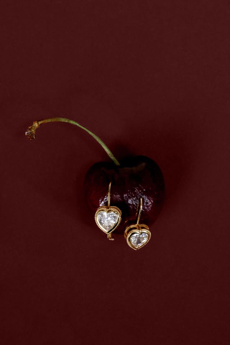 Sweetheart Earrings, Alternate, color, Gold