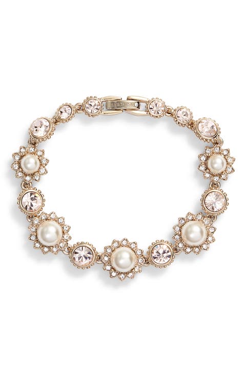 Imitation Pearl Line Bracelet