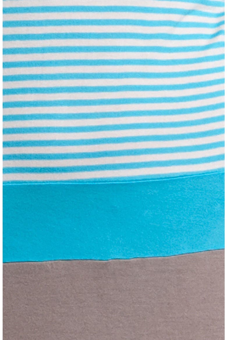 Stripes & Solids Maxi Dress, Alternate, color, AQUA- PLUMMAGE COMBO