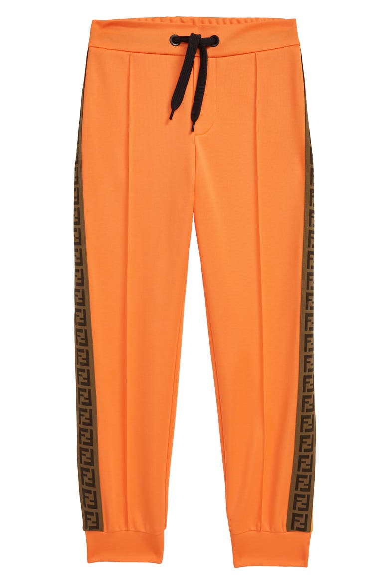 FF Logo Tape Track Sweatpants, Main, color, ORANGE