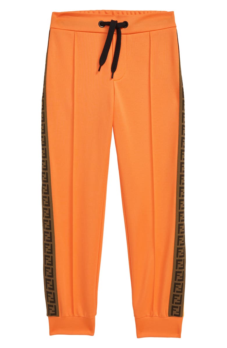 Fendi FF Logo Tape Track Sweatpants, Main, color, 