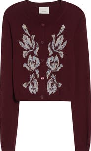 Cinq à Sept Isolde Tulip Jacquard Cardigan