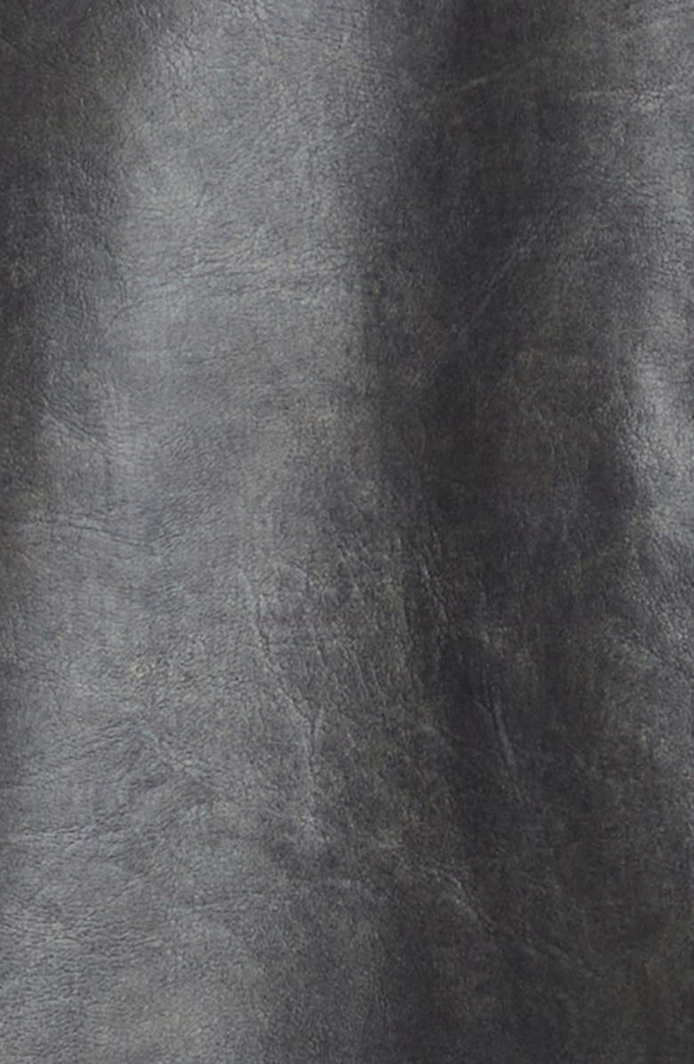 BEAMS Aged Faux Leather Car Coat, Alternate, color, Black