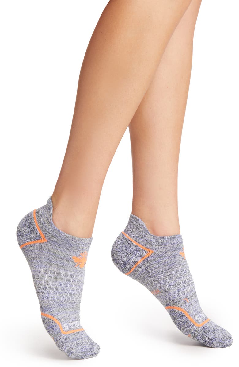 Bombas Space Dye Marl Border Ankle Socks, Main, color, 