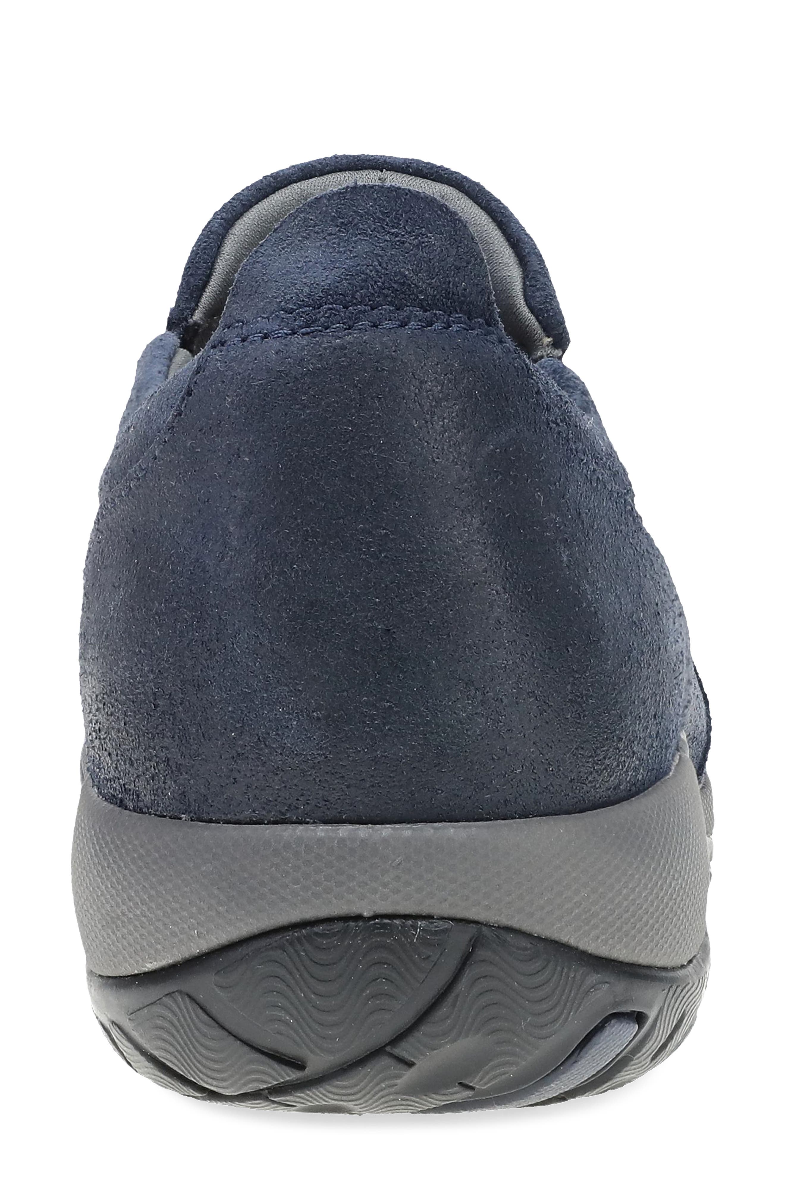 Dansko Pippy Waterproof Slip-On Sneaker, Alternate, color, Navy Waterproof Suede
