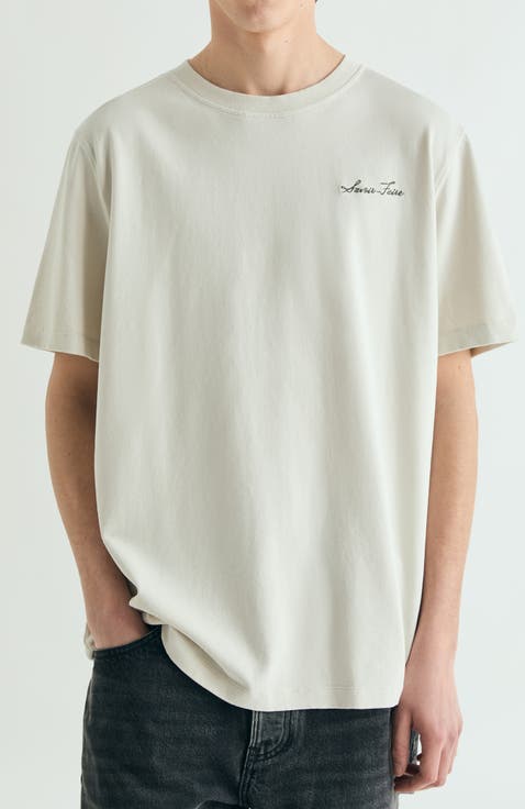 Contrasting Embroidered T-Shirt Relaxed