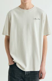 Scalpers Contrasting Embroidered T-Shirt Relaxed