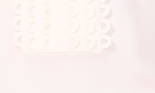 Cece Scalloped Pintuck Pleat Sleeveless Crepe Top In New Ivory