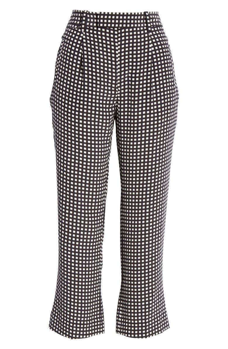 Equipment Bergen Check Crop Pants, Alternate, color, 