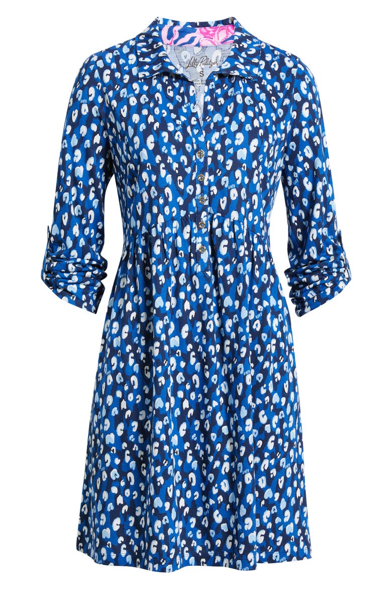 Saralyn Shirtdress, Alternate, color, STARLIGHT NAVY ANIMAL