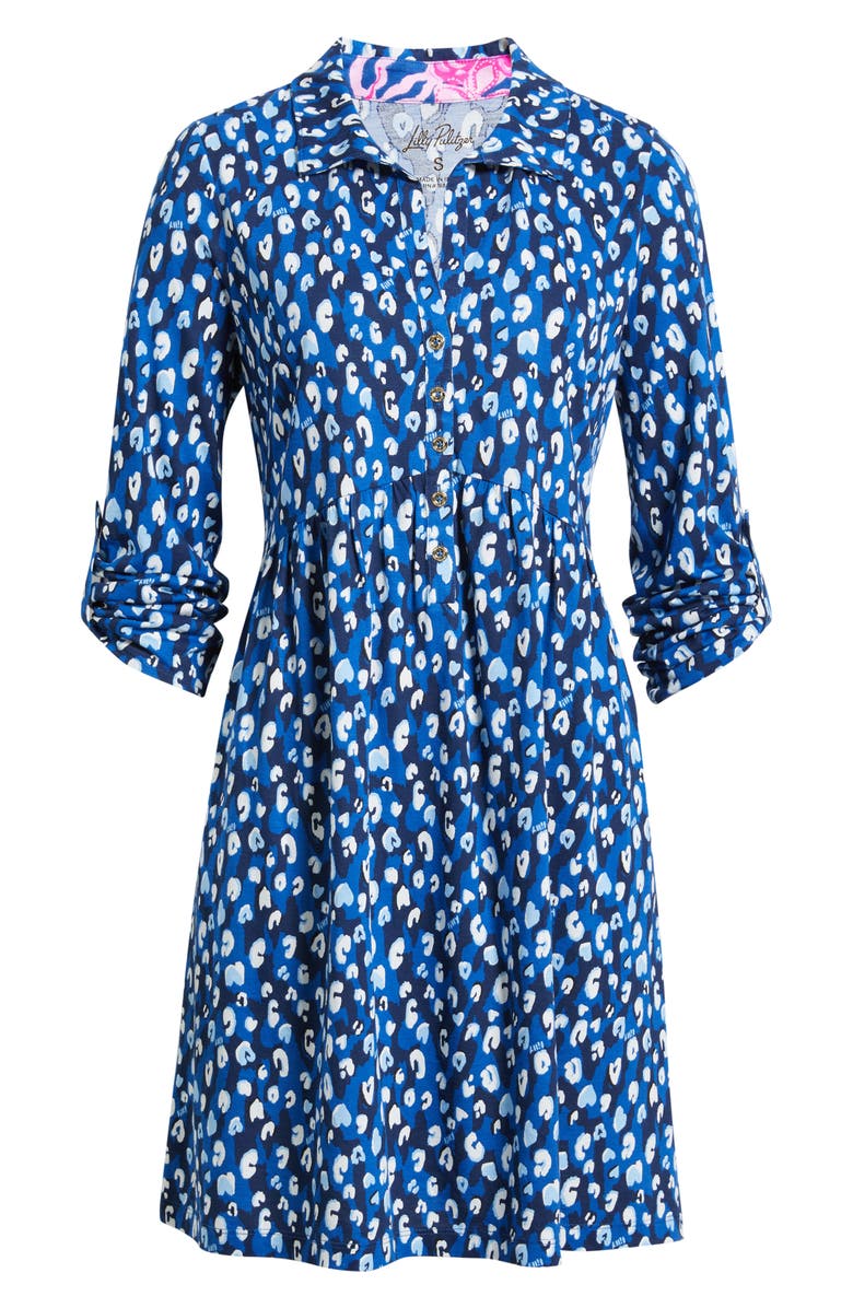 Lilly Pulitzer<sup>®</sup> Saralyn Shirtdress, Alternate, color, Starlight Navy Animal